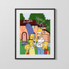 The Simpsons - Cast - Family Autograph Print Television Vintage Framed Prints Gallery Frame 16x20