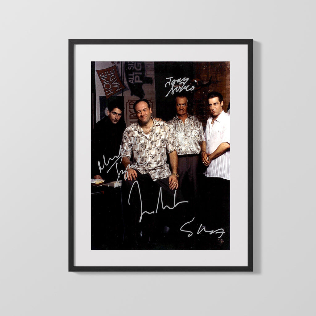 The Sopranos - Cast - Autograph Print Television Vintage Framed Prints Gallery Frame 16x20