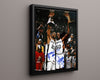 Tim Duncan and David Robinson Autograph Print - Spurs Championship Glory - Twin Towers Triumph