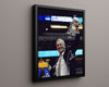 UConn Autograph Print - Jim Calhoun - Net Cut Glory College FSPrints Floating Canvas 16x20