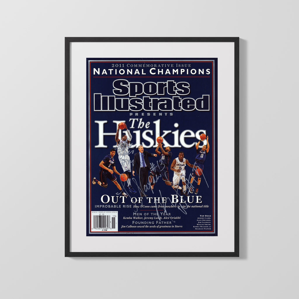 UConn Autograph SI Print - 2011 Huskies - Out of the Blue Champs College FSPrints Gallery Frame 16x20