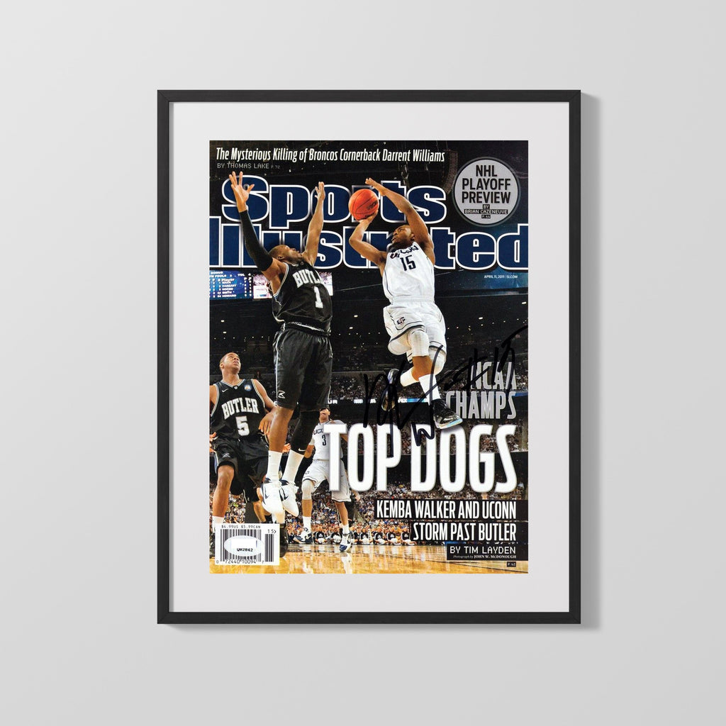 UConn Autograph SI Print - Kemba Walker Top Dogs - Cardiac Kemba College FSPrints Gallery Frame 16x20