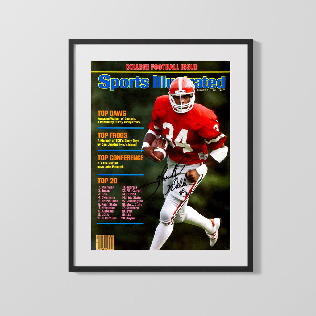 UGA Walker signed Preview College FSPrints Gallery Frame 16x20