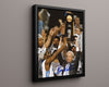 North Carolina Autograph Print - Roy Williams Trophy - Tar Heel Triumph College FSPrints Floating Canvas 16x20