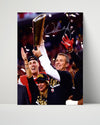 Ohio State Autograph Print - Urban Meyer Championship Trophy College FSPrints Poster 16x20