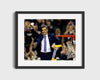 Villanova Autograph Print - Jay Wright Cutting Net - Victory Pose College FSPrints Gallery Frame 16x20