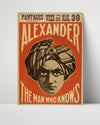 Vintage Magic Poster - Alexander - The Man Who Knows (Photo) Magic Vintage Framed Prints Poster 16x20