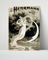 Vintage Magic Poster - Herrmann - Maid of the Moon Magic Vintage Framed Prints Poster 16x20