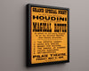 Vintage Magic Poster - Houdini - Magical Revue Magic Vintage Framed Prints Floating Canvas 16x20