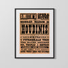 Vintage Magic Poster - Houdini - Opera House Sensation Magic Vintage Framed Prints Gallery Frame 16x20