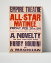 Vintage Magic Poster - Houdini - Opera House Sensation Magic Vintage Framed Prints Poster 16x20