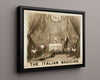 Vintage Magic Poster - Prof Bollini - The Italian Magician Magic Vintage Framed Prints Floating Canvas 16x20