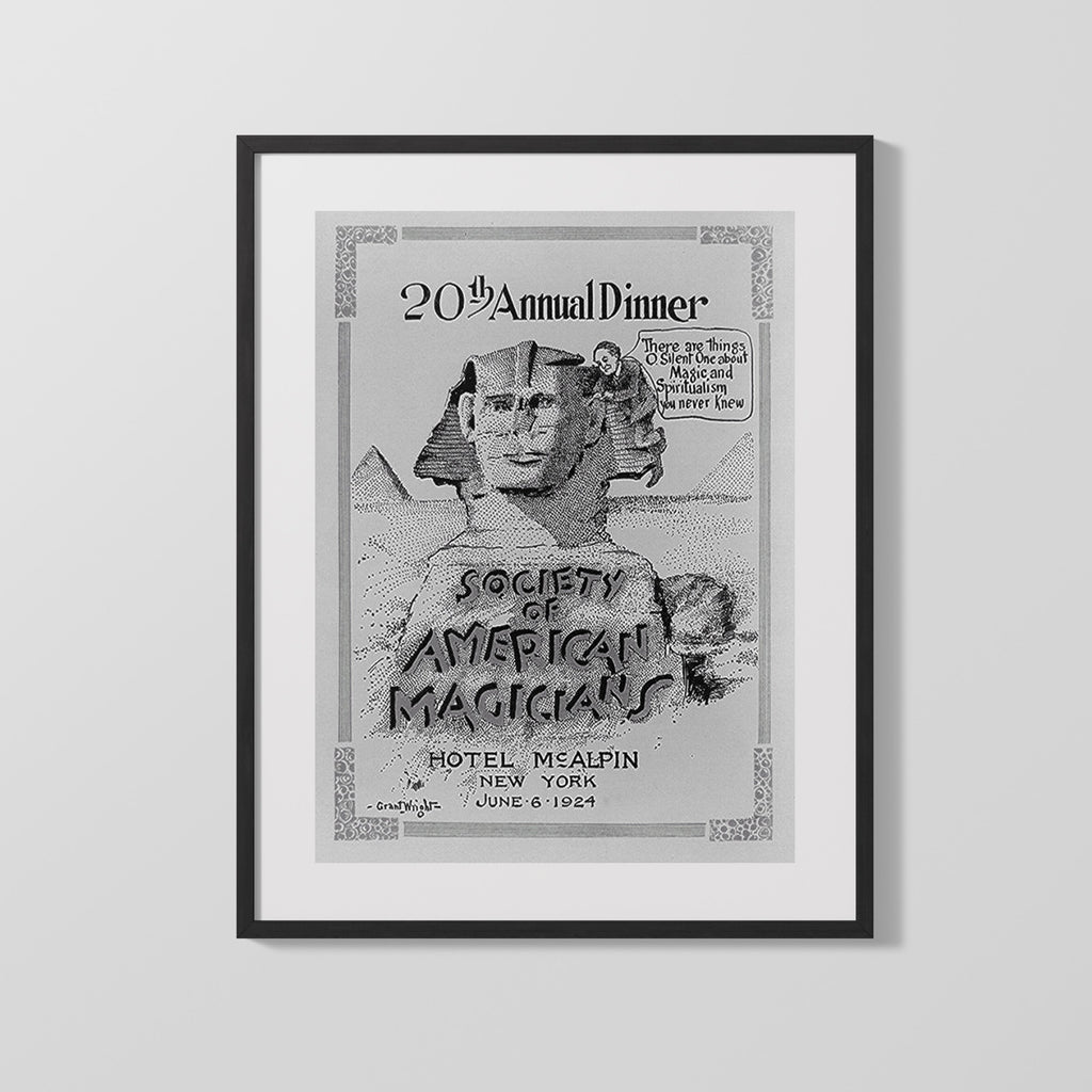 Vintage Magic Poster - Society of American Magicians Dinner Magic Vintage Framed Prints Gallery Frame 16x20