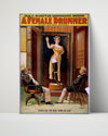 Vintage Theater Poster - A Female Drummer - Mannequin Mischief Theater Vintage Framed Prints Poster 16x20