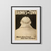 Vintage Theater Poster - Browns in Town - Back of the Joke Theater Vintage Framed Prints Gallery Frame 16x20