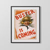 Vintage Theater Poster - Buster is Coming - R.F. Outcault Comedy Theater Vintage Framed Prints Gallery Frame 16x20
