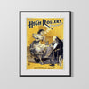 Vintage Theater Poster - High Rollers Burlesque - Champagne Trouble Theater Vintage Framed Prints Gallery Frame 16x20