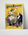 Vintage Theater Poster - High Rollers Burlesque - Champagne Trouble Theater Vintage Framed Prints Poster 16x20