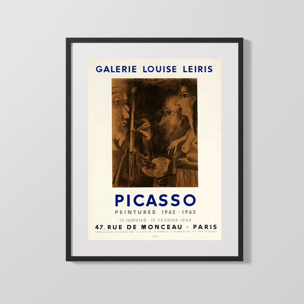 Vintage Theater Poster - Picasso - Galerie Louise Leiris - Peintures 1962-1963 (Paris) Theater Vintage Framed Prints Gallery Frame 16x20