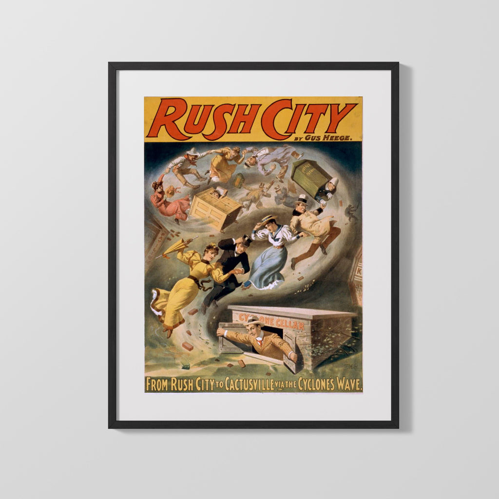 Vintage Theater Poster - Rush City Theater Vintage Framed Prints Gallery Frame 16x20