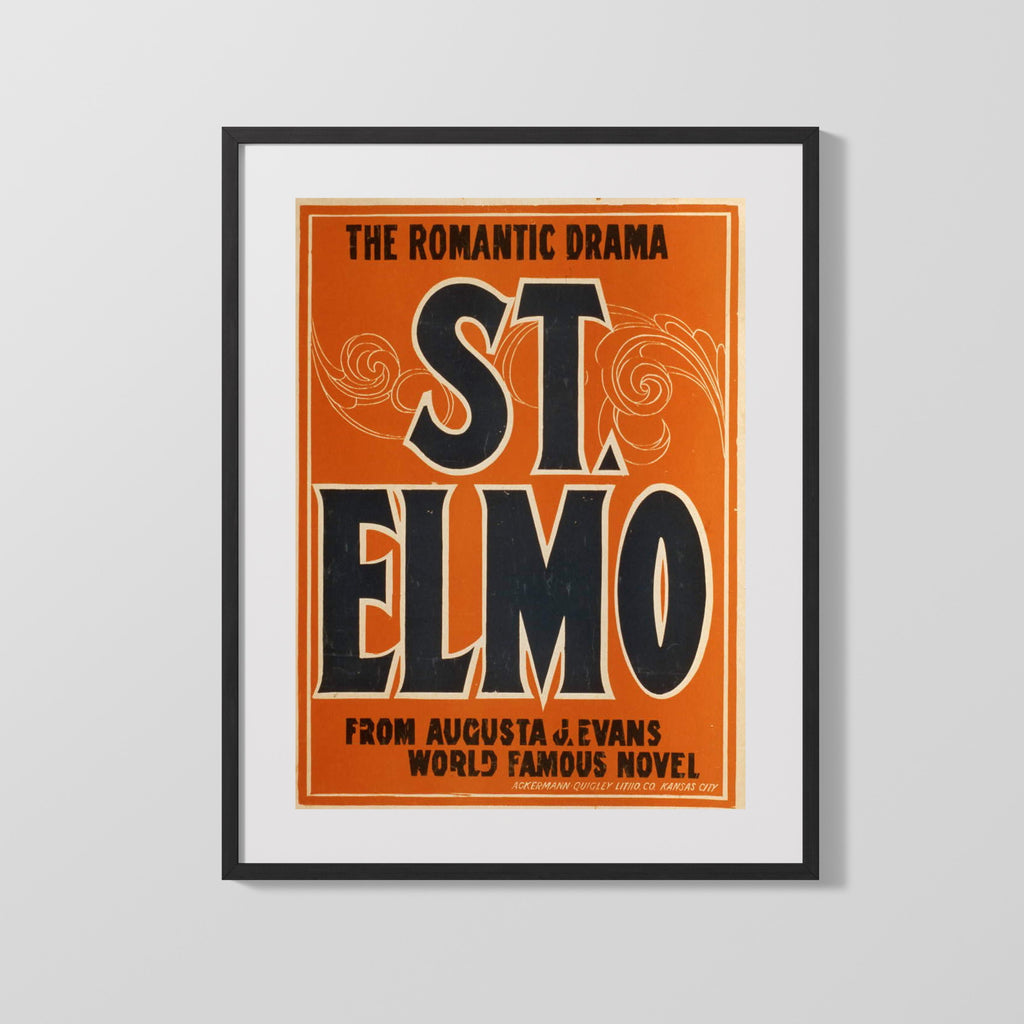 Vintage Theater Poster - St Elmo Theater Vintage Framed Prints Gallery Frame 16x20