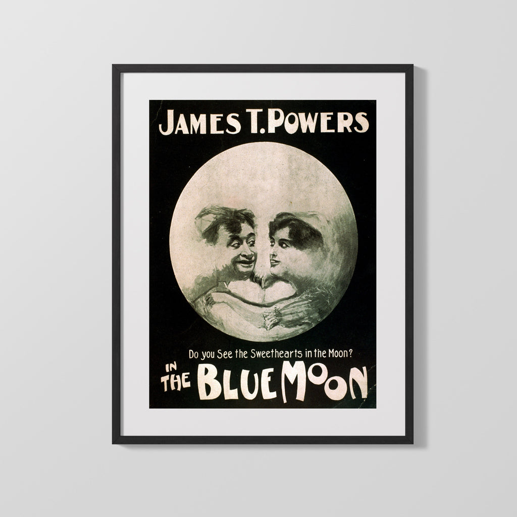 Vintage Theater Poster - Sweethearts in the Blue Moon - James T. Powers Theater Vintage Framed Prints Gallery Frame 16x20