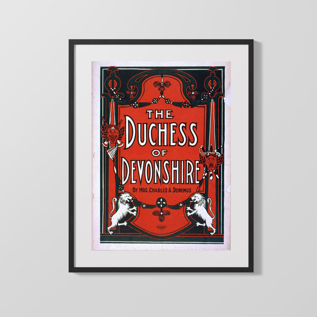 Vintage Theater Poster - The Duchess of Devonshire Theater Vintage Framed Prints Gallery Frame 16x20