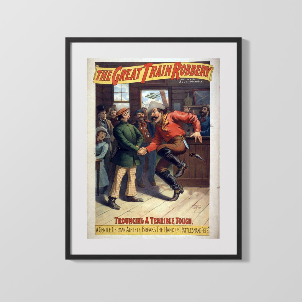 Vintage Theater Poster - The Great Train Robbery Theater Vintage Framed Prints Gallery Frame 16x20