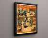Vintage Theater Poster - The Queen of Chinatown Rescued Theater Vintage Framed Prints Floating Canvas 16x20