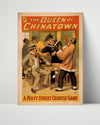 Vintage Theater Poster - The Queen of Chinatown Theater Vintage Framed Prints Poster 16x20
