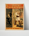 Vintage Theater Poster - The Queen of Chinatown Game Theater Vintage Framed Prints Poster 16x20