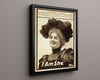 Vintage Theater Poster - The Real Widow Brown - I Am She Theater Vintage Framed Prints Floating Canvas 16x20