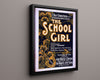 Vintage Theater Poster - The School Girl Theater Vintage Framed Prints Floating Canvas 16x20