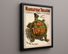Vintage Theater Poster - The Turtle Theater Vintage Framed Prints Floating Canvas 16x20
