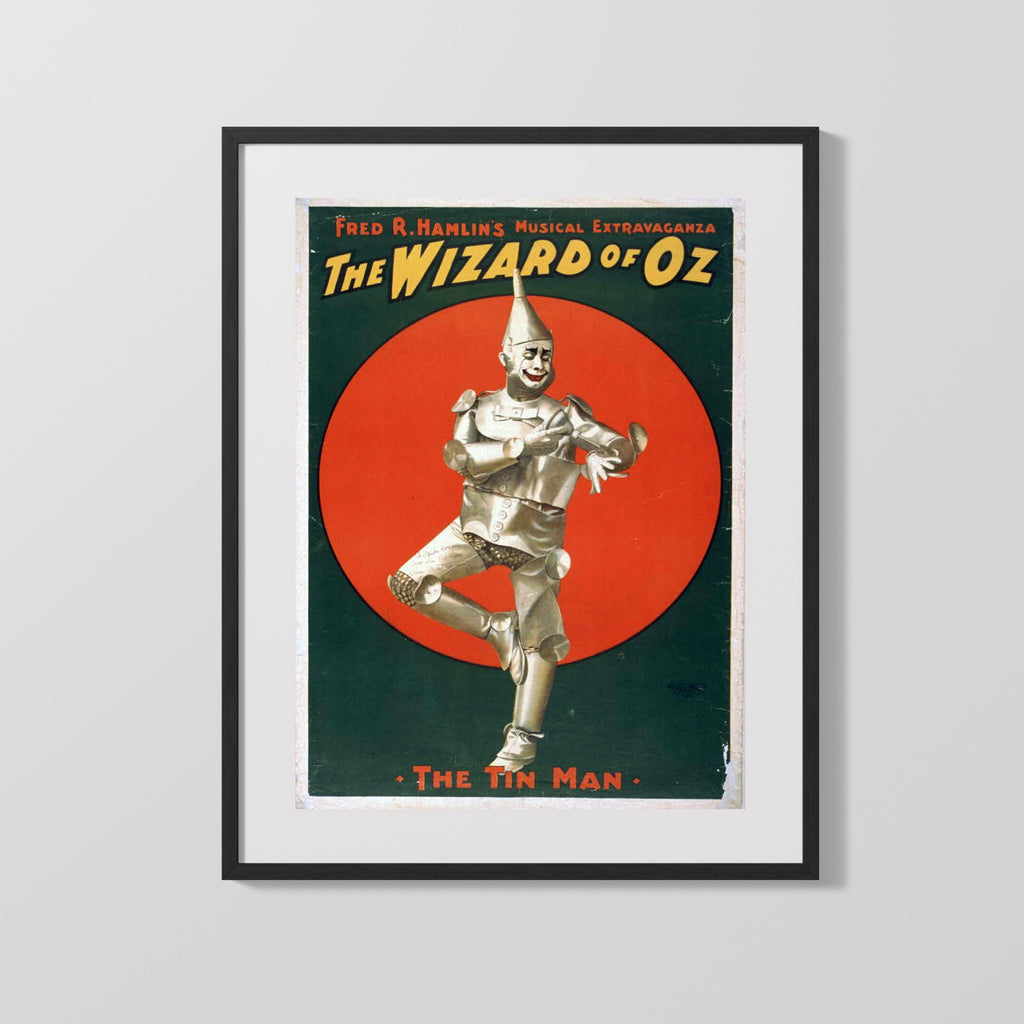 Vintage Theater Poster - The Wizard of Oz The Tin Man Theater Vintage Framed Prints Gallery Frame 16x20