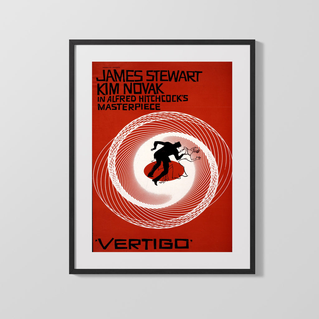 Vintage Theater Poster - Vertigo - Alfred Hitchcock Masterpiece Theater Vintage Framed Prints Gallery Frame 16x20