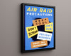 Vintage War Poster - Air Raid Tips - KeepCool WWII Posters Vintage Framed Prints Floating Canvas 16x20