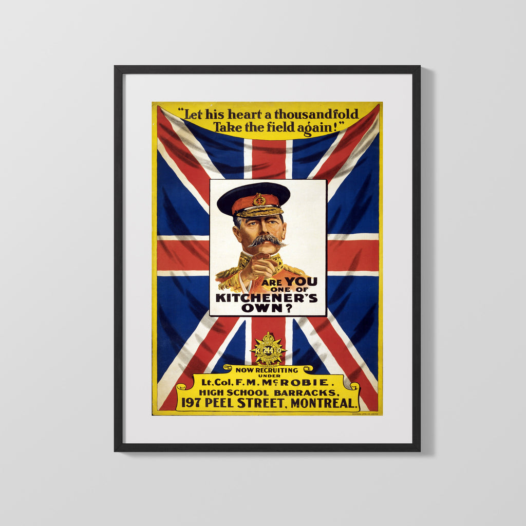 Vintage War Poster - Are You One of Kitchners Own WWII Posters Vintage Framed Prints Gallery Frame 16x20