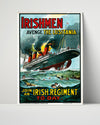 Vintage War Poster - Avenge the Lusitania Join an Irish Regiment Today WWII Posters Vintage Framed Prints Poster 16x20