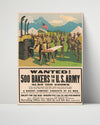 Vintage War Poster - Bakers Wanted - Rise to Victory WWII Posters Vintage Framed Prints Poster 16x20