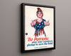 Vintage War Poster - Be a U.S. Marine - First in Fight WWII Posters Vintage Framed Prints Floating Canvas 16x20