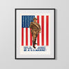 Vintage War Poster - Be a U.S. Marine - First in Fight WWII Posters Vintage Framed Prints Gallery Frame 16x20