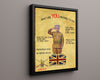 Vintage War Poster - Britishers Join Us WWII Posters Vintage Framed Prints Floating Canvas 16x20
