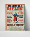 Vintage War Poster - Civil War Recruitment Oosters Mathattan Rifles WWII Posters Vintage Framed Prints Poster 16x20