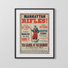 Vintage War Poster - Civil War Recruitment Oosters Mathattan Rifles WWII Posters Vintage Framed Prints Gallery Frame 16x20