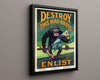 Vintage War Poster - Destroy This Mad Brute WWII Posters Vintage Framed Prints Floating Canvas 16x20