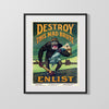 Vintage War Poster - Destroy This Mad Brute WWII Posters Vintage Framed Prints Gallery Frame 16x20