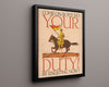 Vintage War Poster - Dont Tell Him What You Know WWII Posters Vintage Framed Prints Floating Canvas 16x20