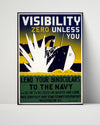 Vintage War Poster - Visibility Zero - Lend Your Eyes WWII Posters Vintage Framed Prints Poster 16x20