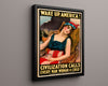 Vintage War Poster - Wake Up America - Civilization Calls WWII Posters Vintage Framed Prints Floating Canvas 16x20